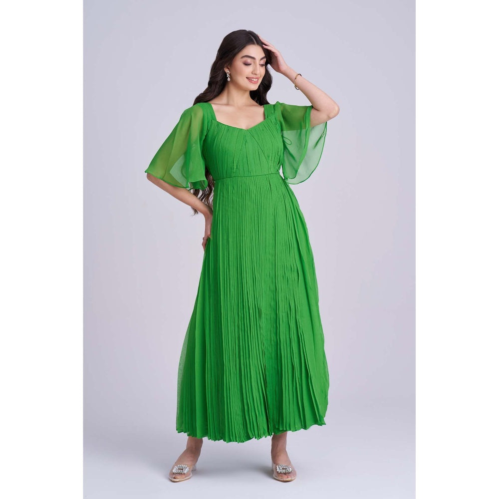 Torsha Green Amber Bloom Dress