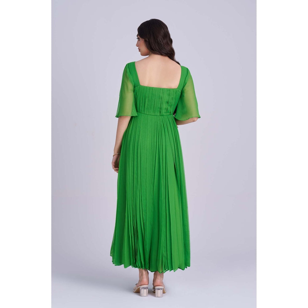 Torsha Green Amber Bloom Dress
