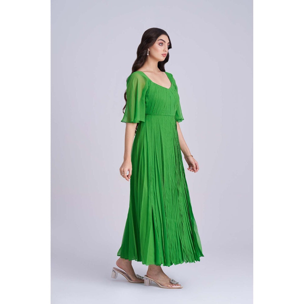 Torsha Green Amber Bloom Dress