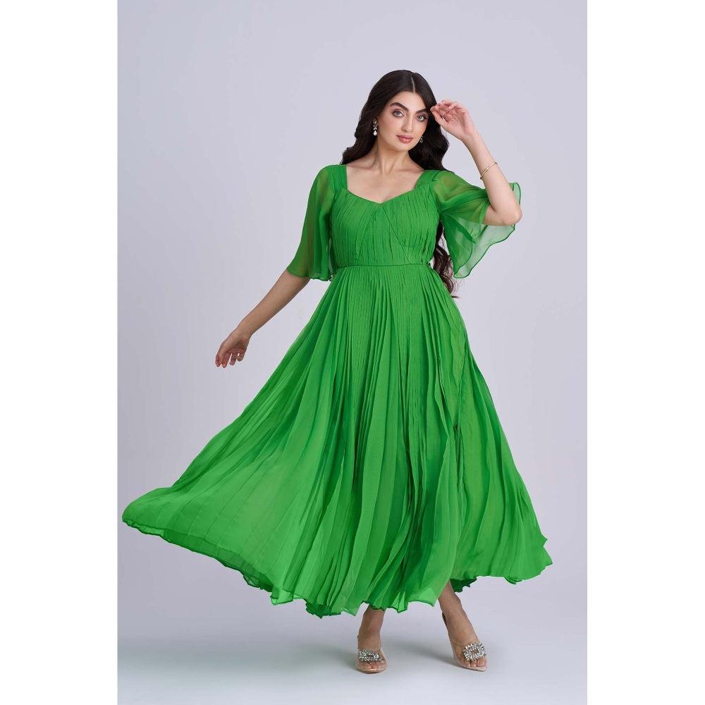 Torsha Green Amber Bloom Dress
