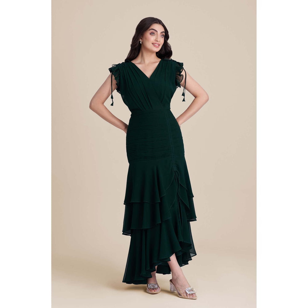 Torsha Green Drift Dress