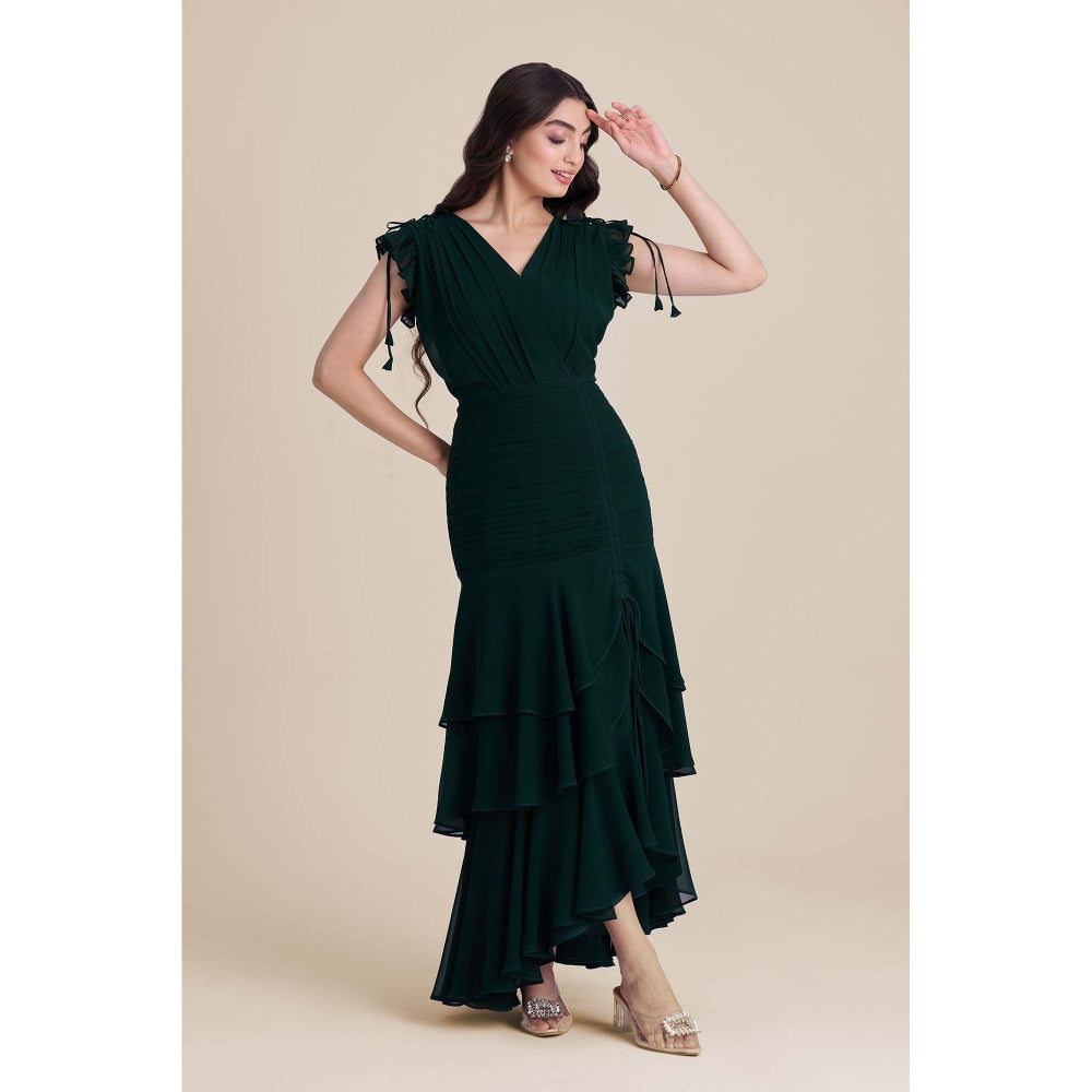 Torsha Green Drift Dress