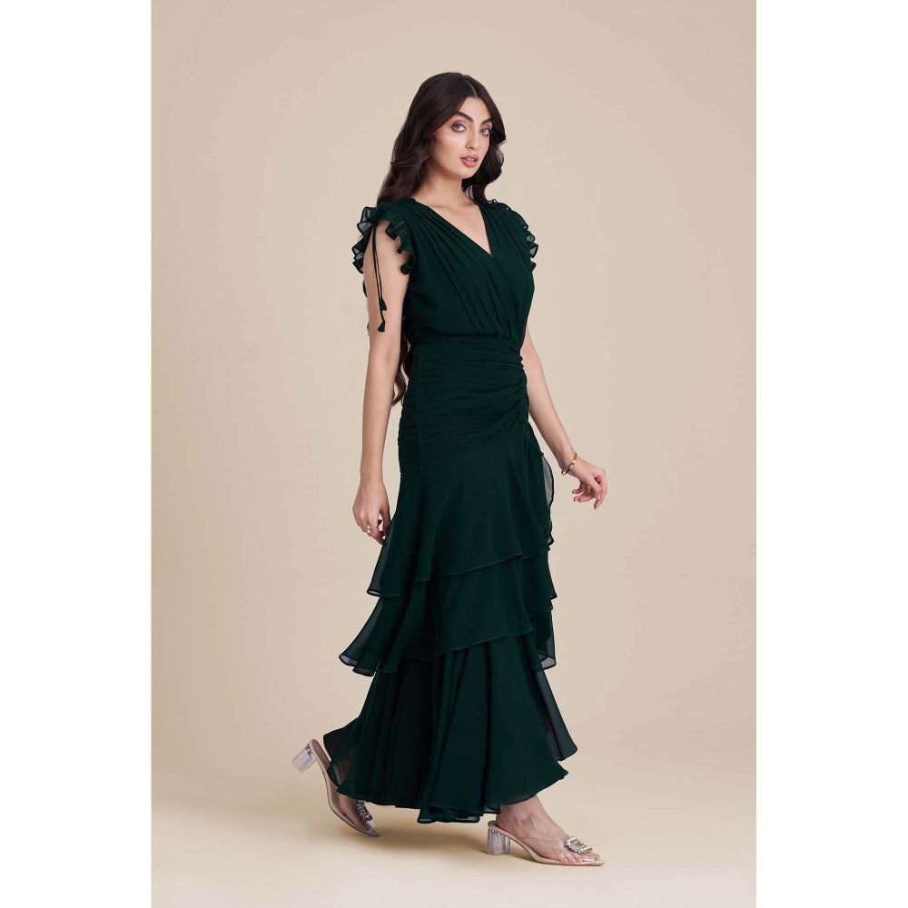 Torsha Green Drift Dress