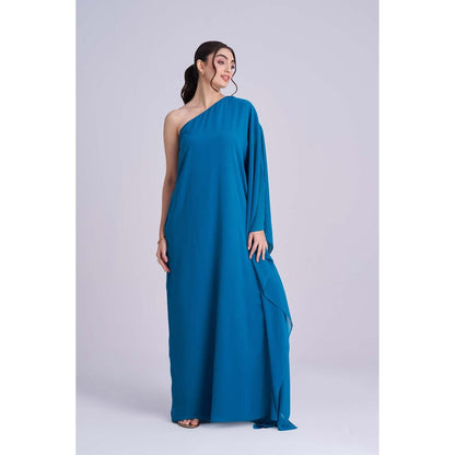 Torsha Blue Lagoon Luxe Poncho Dress