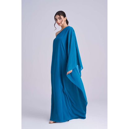 Torsha Blue Lagoon Luxe Poncho Dress