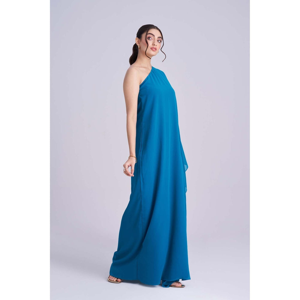 Torsha Blue Lagoon Luxe Poncho Dress
