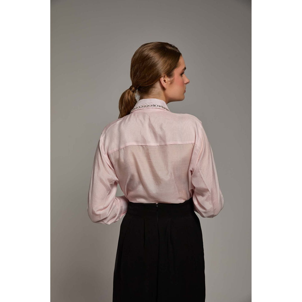 Torsha Pink Radiance Cotton Shirt for Women