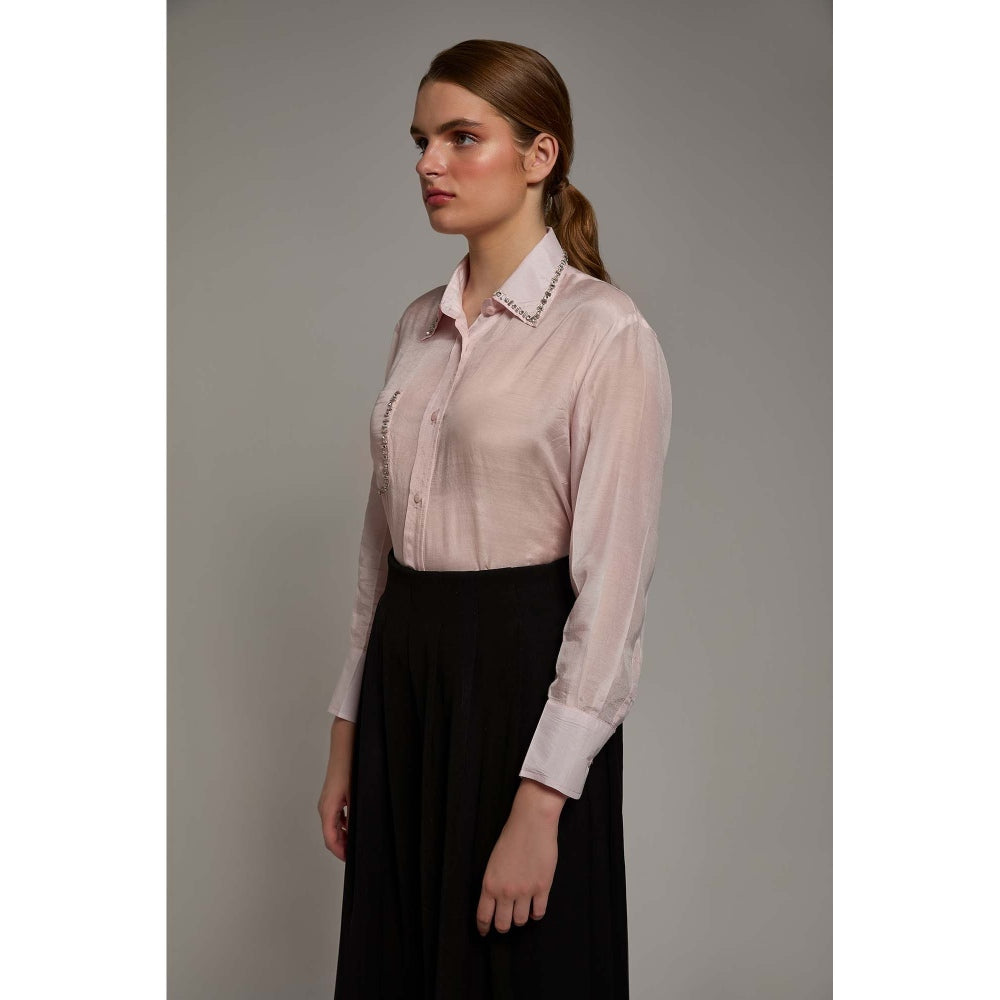 Torsha Pink Radiance Cotton Shirt for Women