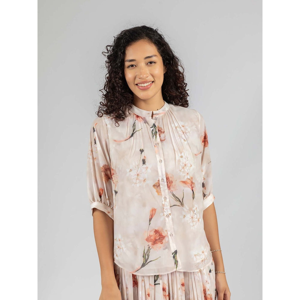 Torsha Beige Soft Peach Breeze Shirt