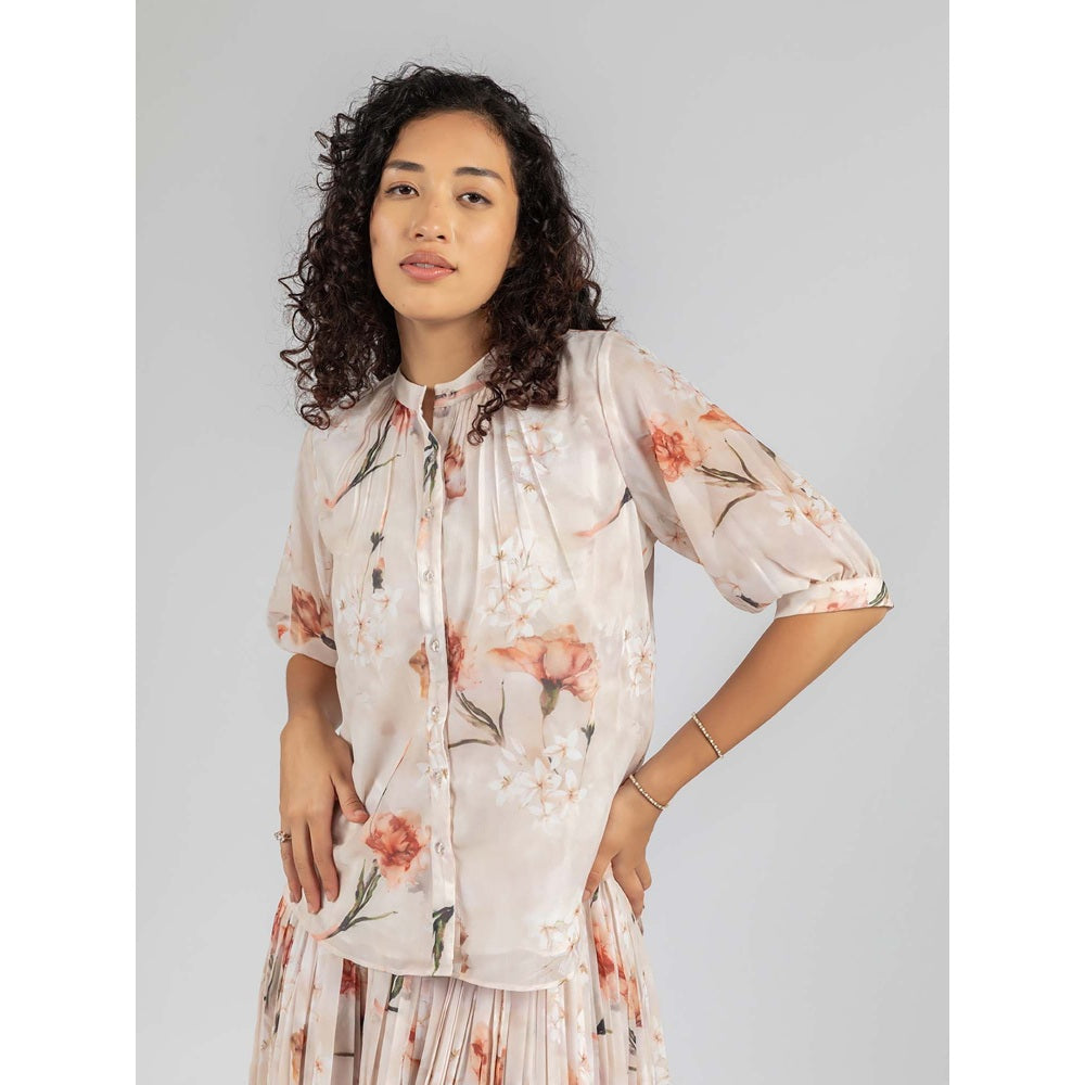 Torsha Beige Soft Peach Breeze Shirt