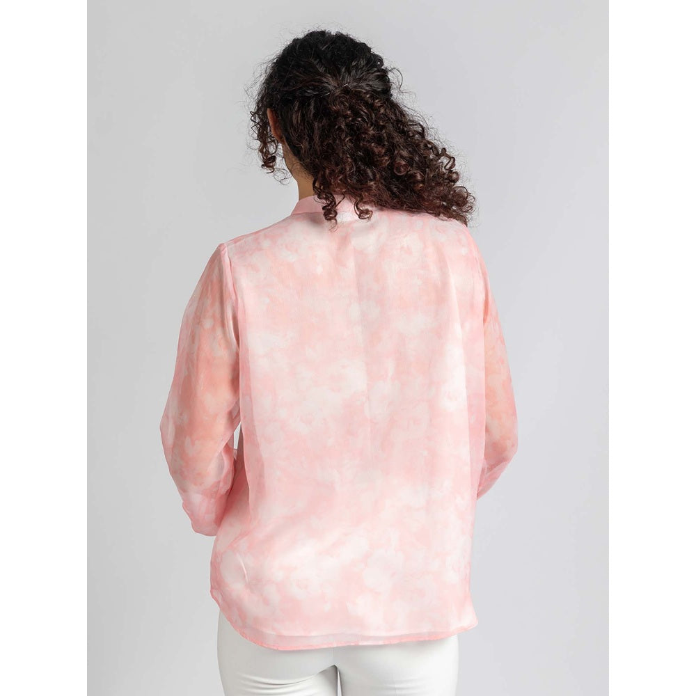 Torsha Pink Sheer Shirt with Inner