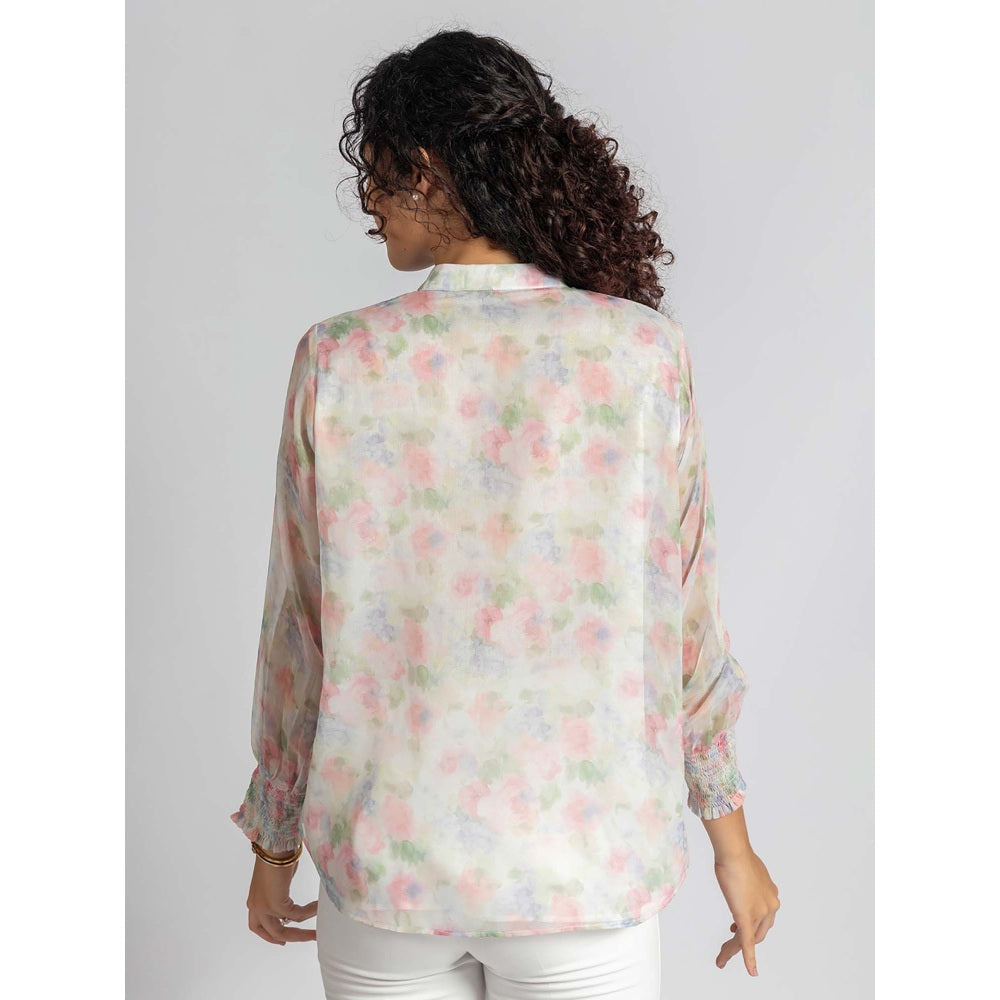 Torsha Multicolour Sheer Shirt with Inner