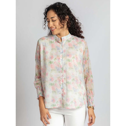 Torsha Multicolour Sheer Shirt with Inner