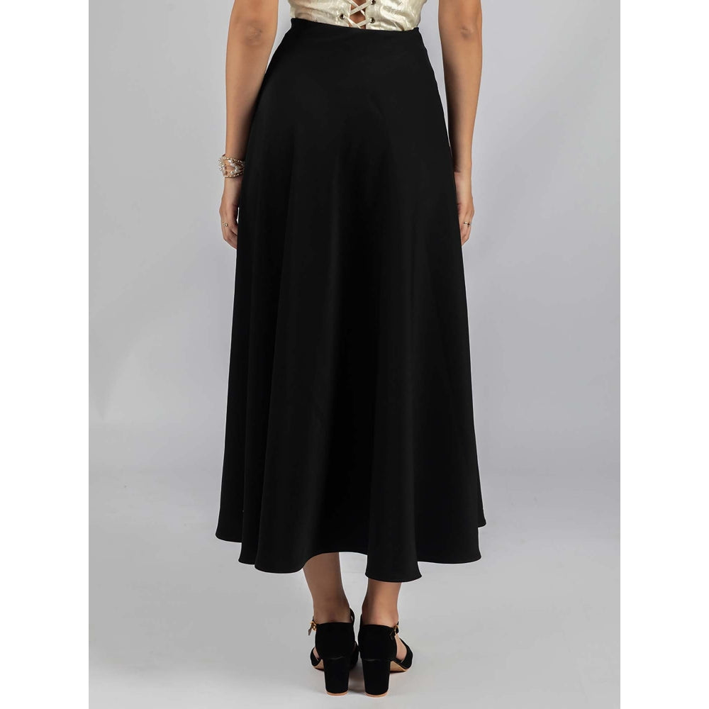 Torsha Black Noir Bloom Skirt