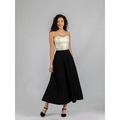 Torsha Black Noir Bloom Skirt