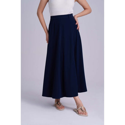 Torsha Blue Mist Contrast Skirt