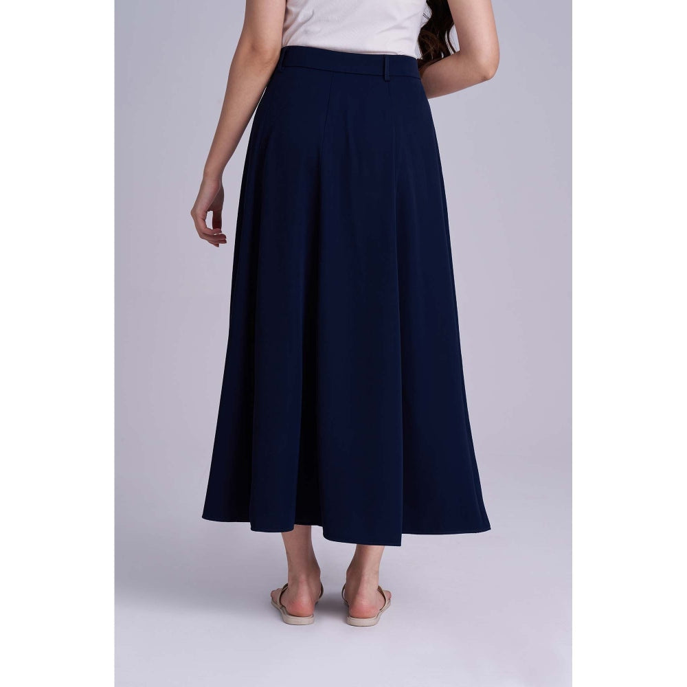 Torsha Blue Mist Contrast Skirt