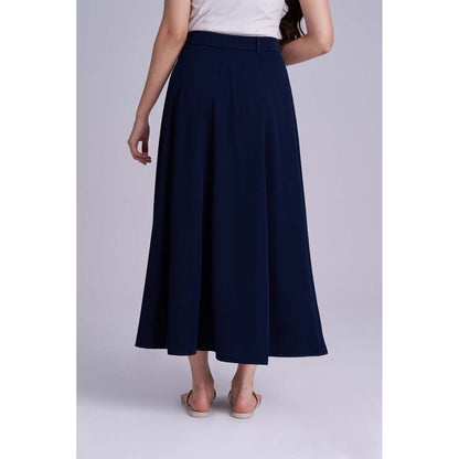 Torsha Blue Mist Contrast Skirt