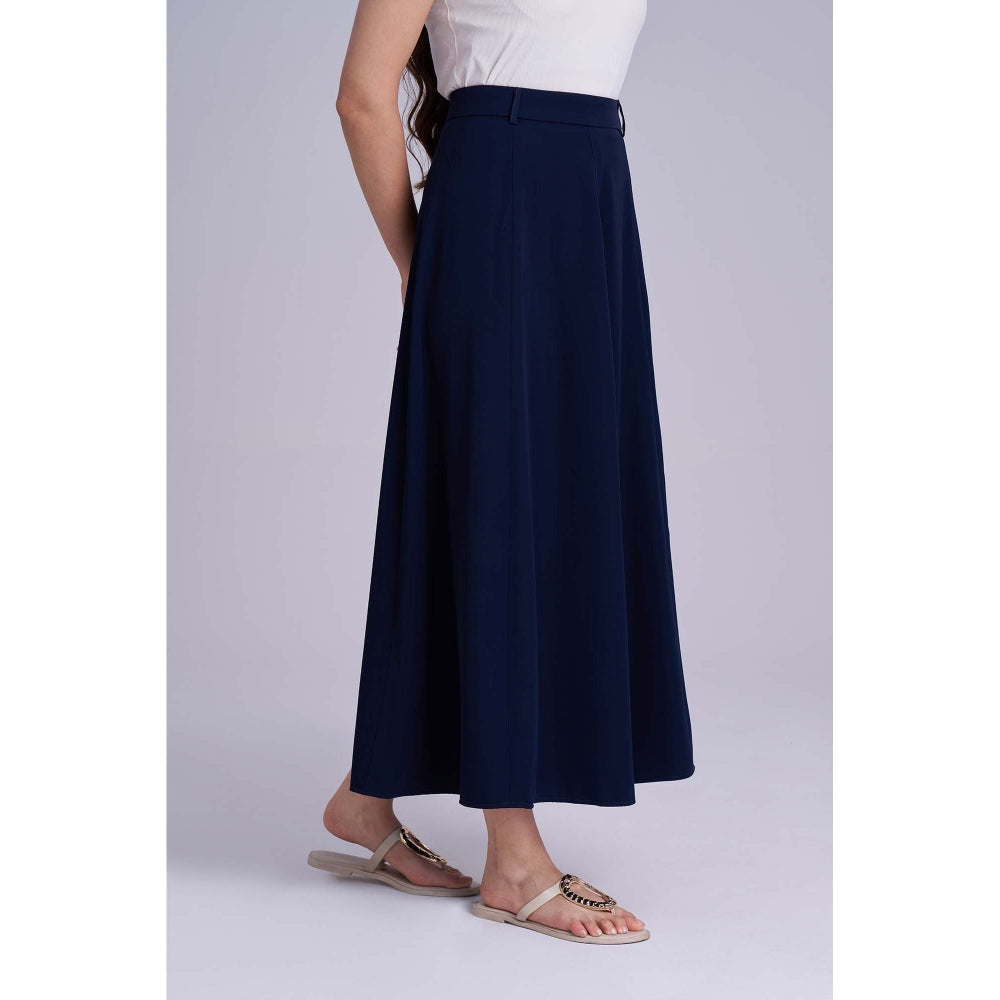 Torsha Blue Mist Contrast Skirt