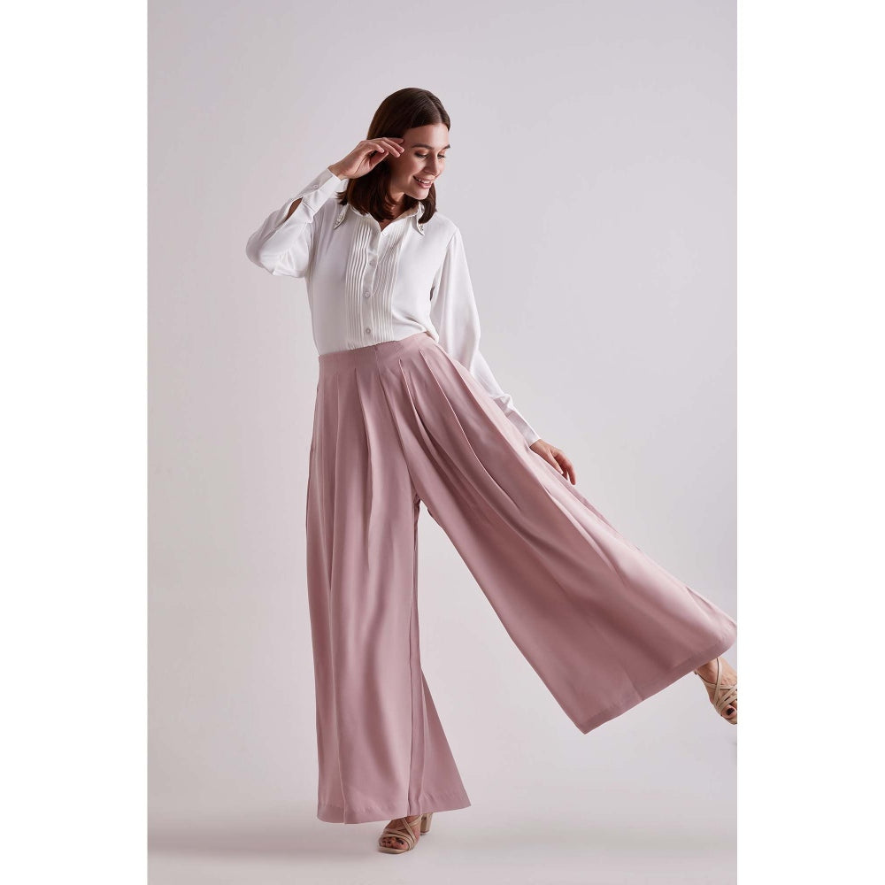 Torsha Pink Rosy Luxe Flared Pant