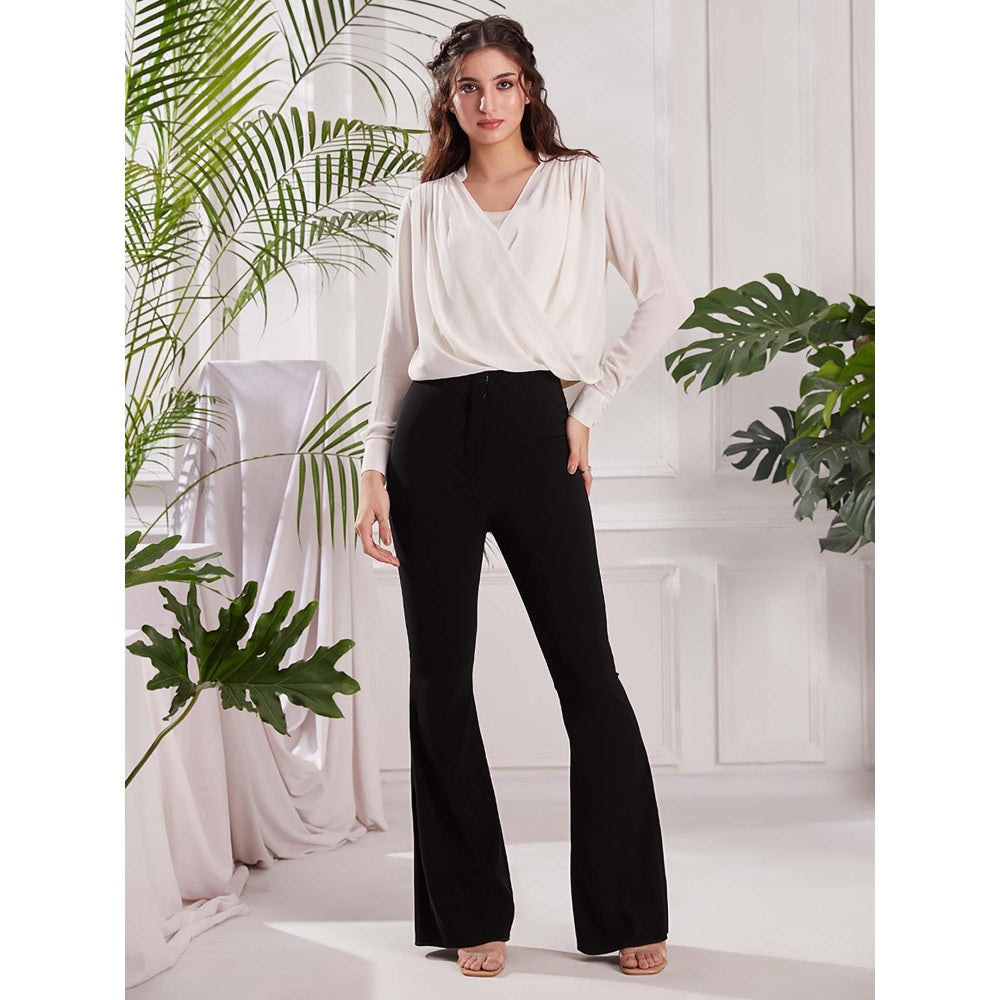 Torsha Black Sculpted Boot Cut Pant