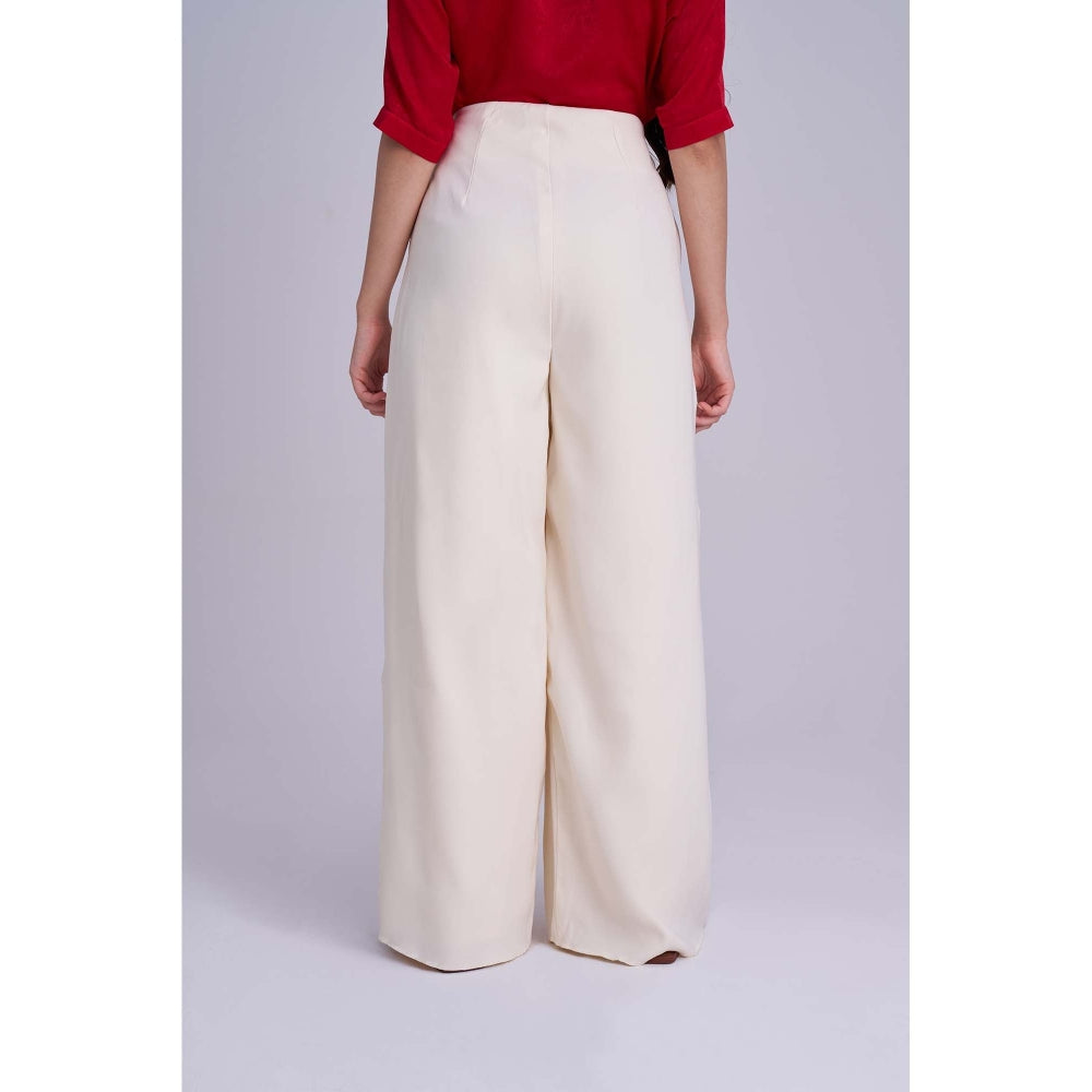 Torsha White Ivory Drift Palazzo