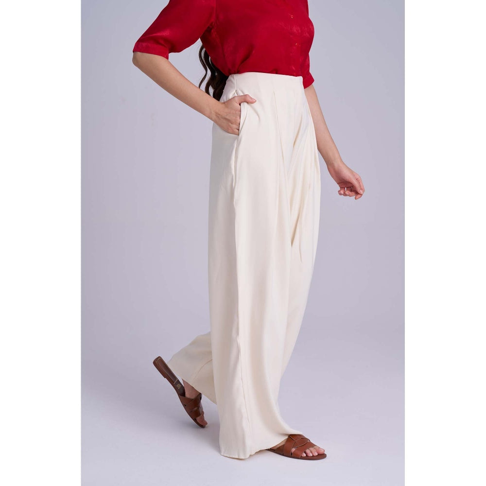 Torsha White Ivory Drift Palazzo