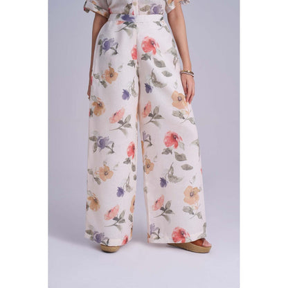 Torsha White Meadow Mist Palazzo