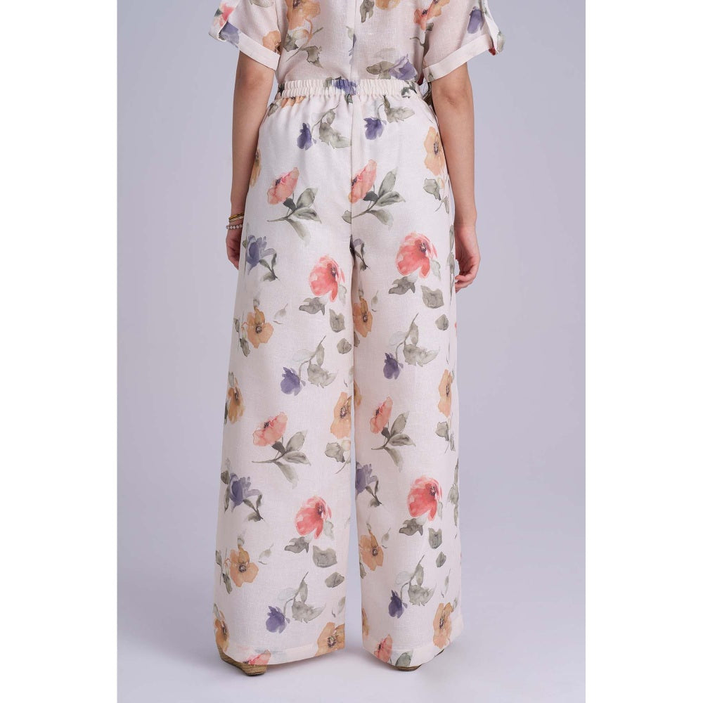 Torsha White Meadow Mist Palazzo