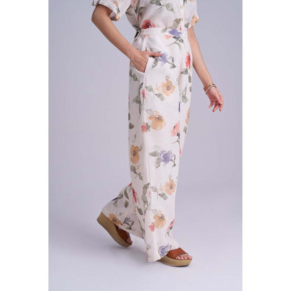 Torsha White Meadow Mist Palazzo