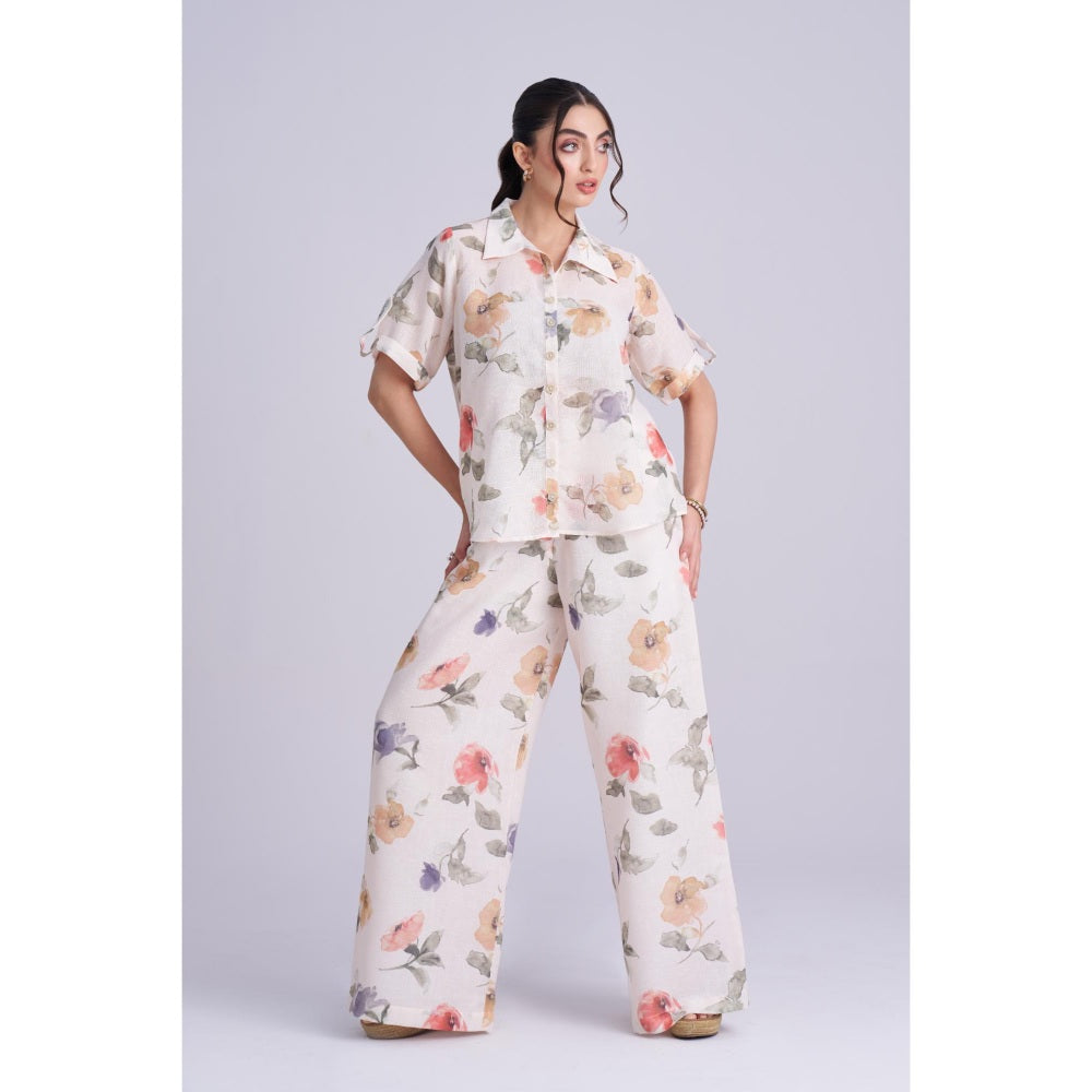 Torsha White Linen Co-Ord Set