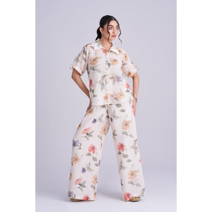 Torsha White Linen Co-Ord Set