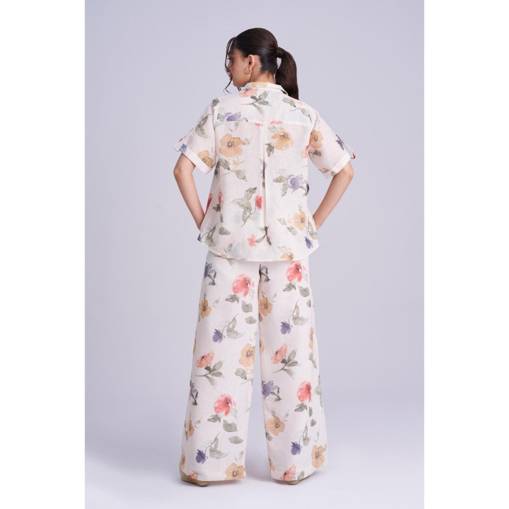 Torsha White Linen Co-Ord Set