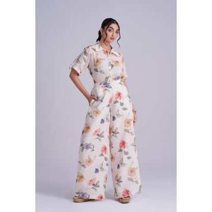 Torsha White Linen Co-Ord Set