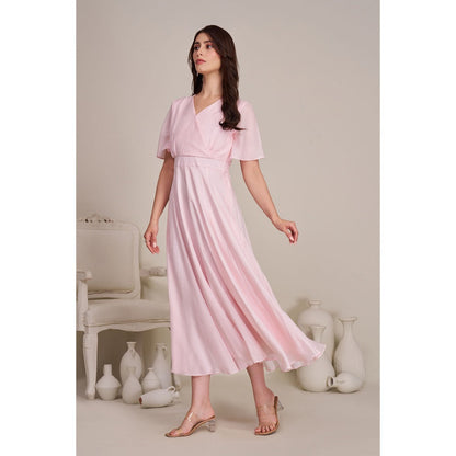 Torsha Womens Pink Casual Solid Cotton Dress