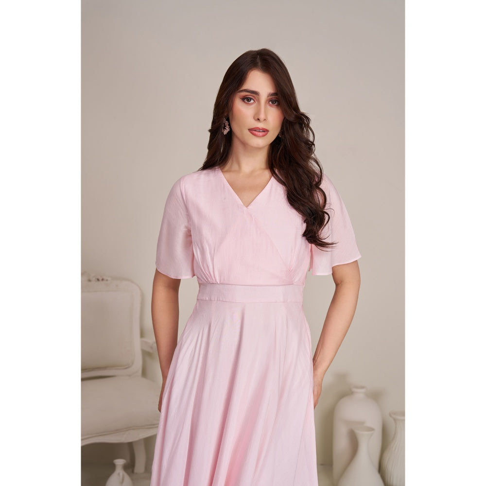 Torsha Womens Pink Casual Solid Cotton Dress