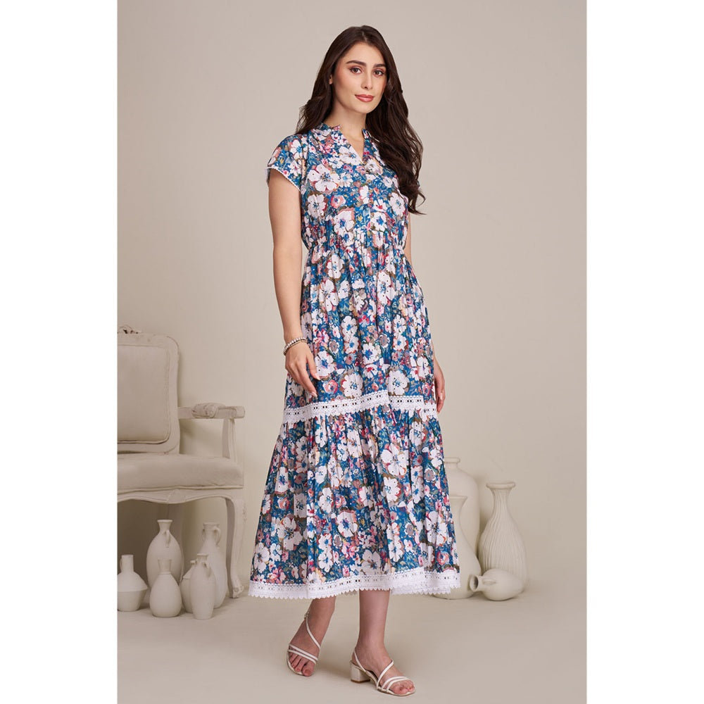 Torsha Womens Designer Floral Print Dress