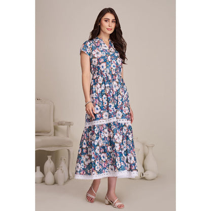 Torsha Womens Designer Floral Print Dress