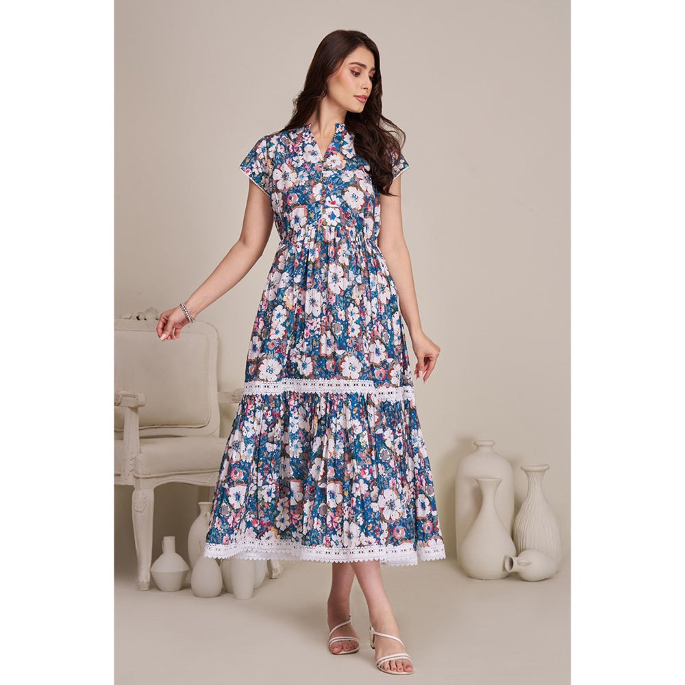 Torsha Womens Designer Floral Print Dress