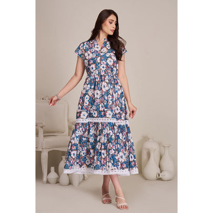 Torsha Womens Designer Floral Print Dress