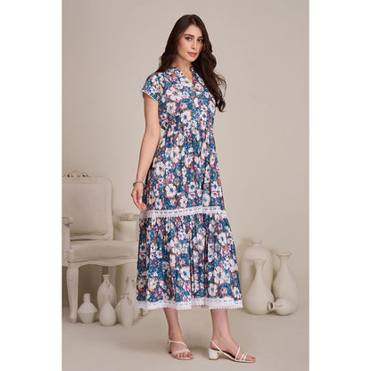 Torsha Womens Designer Floral Print Dress