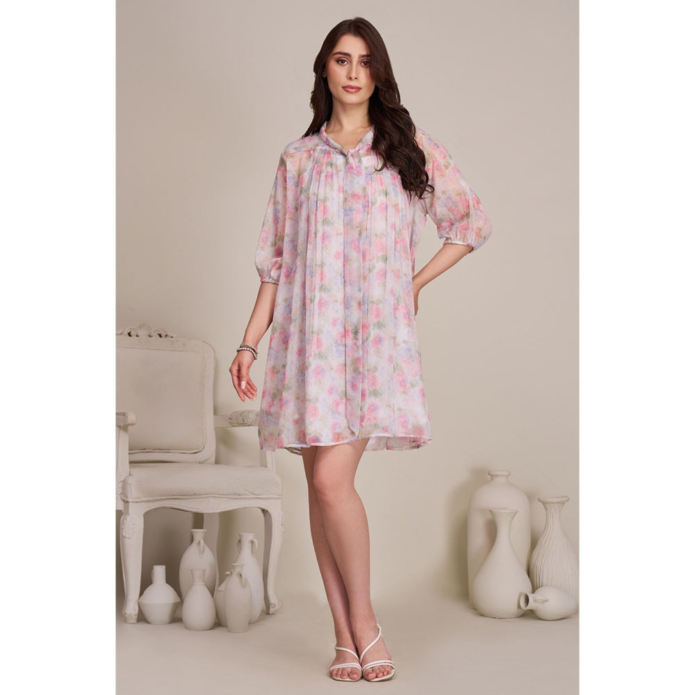 Torsha Womens Colourful Floral Printed Short Dress