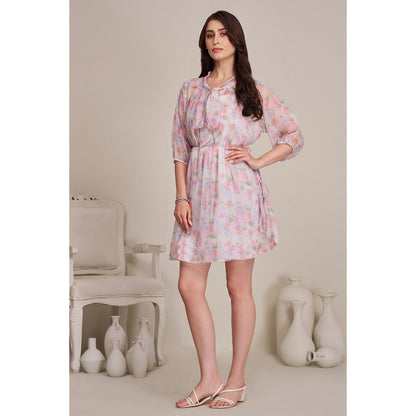 Torsha Womens Colourful Floral Printed Short Dress