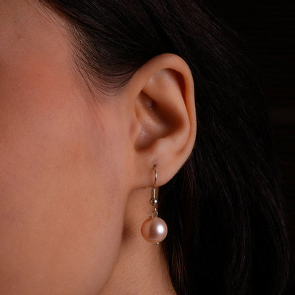 TOTAPARI Peach And Pink Pearl Necklace with Earrings