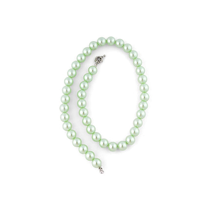 TOTAPARI Sage Green Pearls Necklace with Earrings