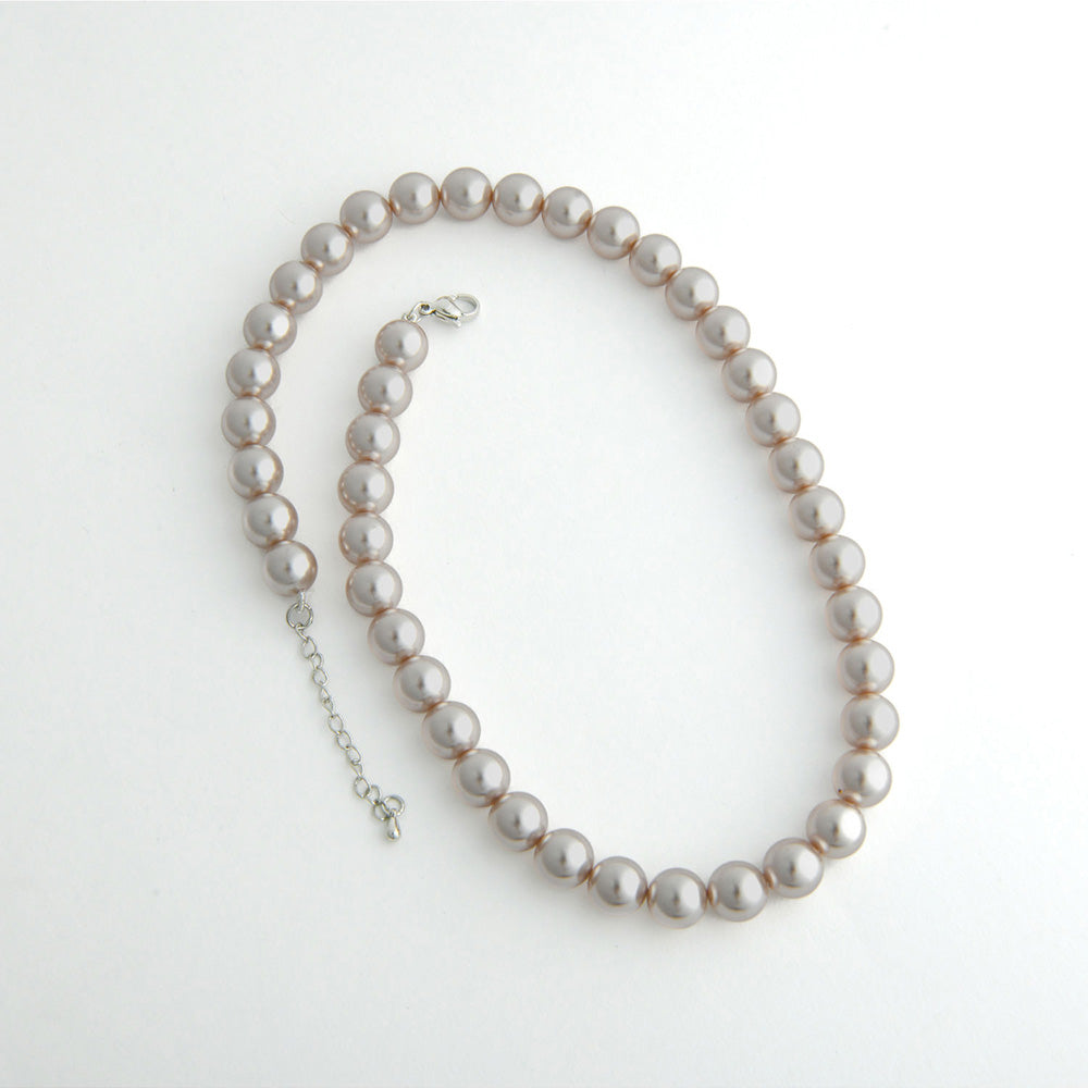 TOTAPARI Mocha Brown Pearls Necklace with Earrings