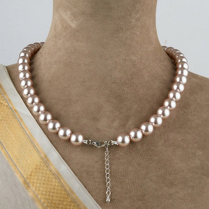 TOTAPARI Mocha Brown Pearls Necklace with Earrings