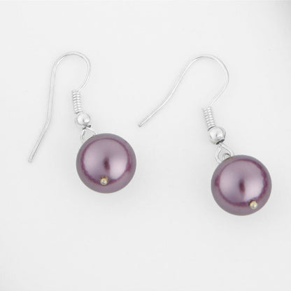 TOTAPARI Raspberry Mauve Pearls Necklace with Earrings