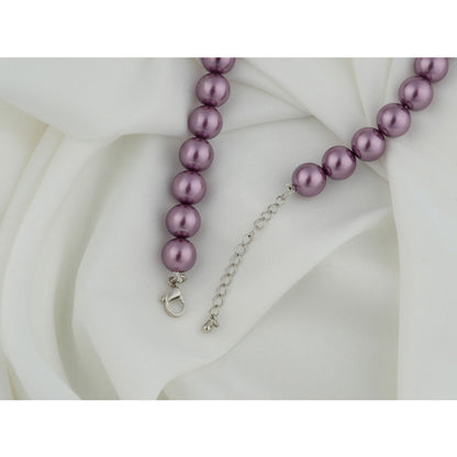 TOTAPARI Raspberry Mauve Pearls Necklace with Earrings