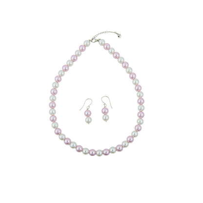 TOTAPARI Blush Pink And Bloom Pearls Necklace with Earrings